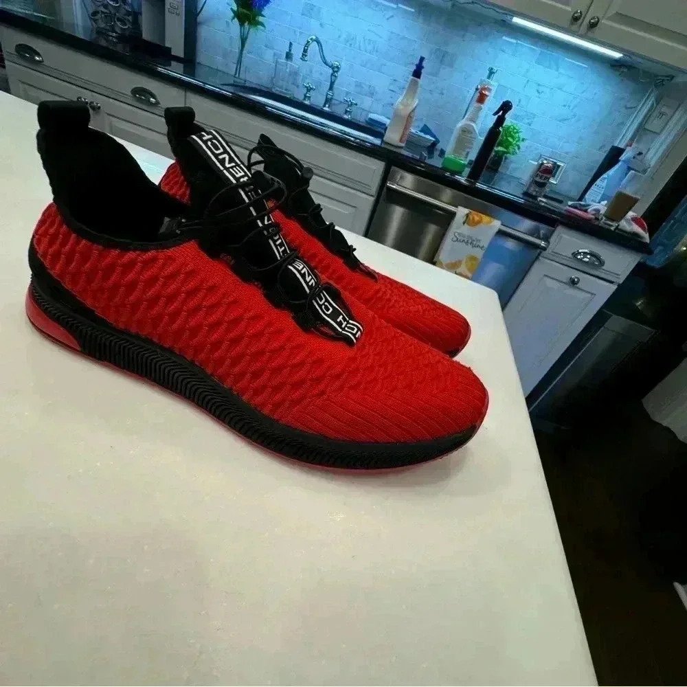 French Connection men’s Cannes sneakers. Red & black size 10 - Picture 5 of 12